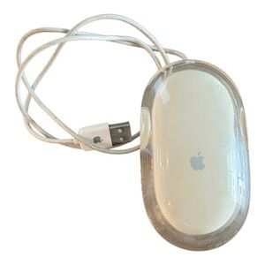 Vintage Apple Original OEM Wired USB Pro Model Mouse for‎ Mac Clear M5769 Tested